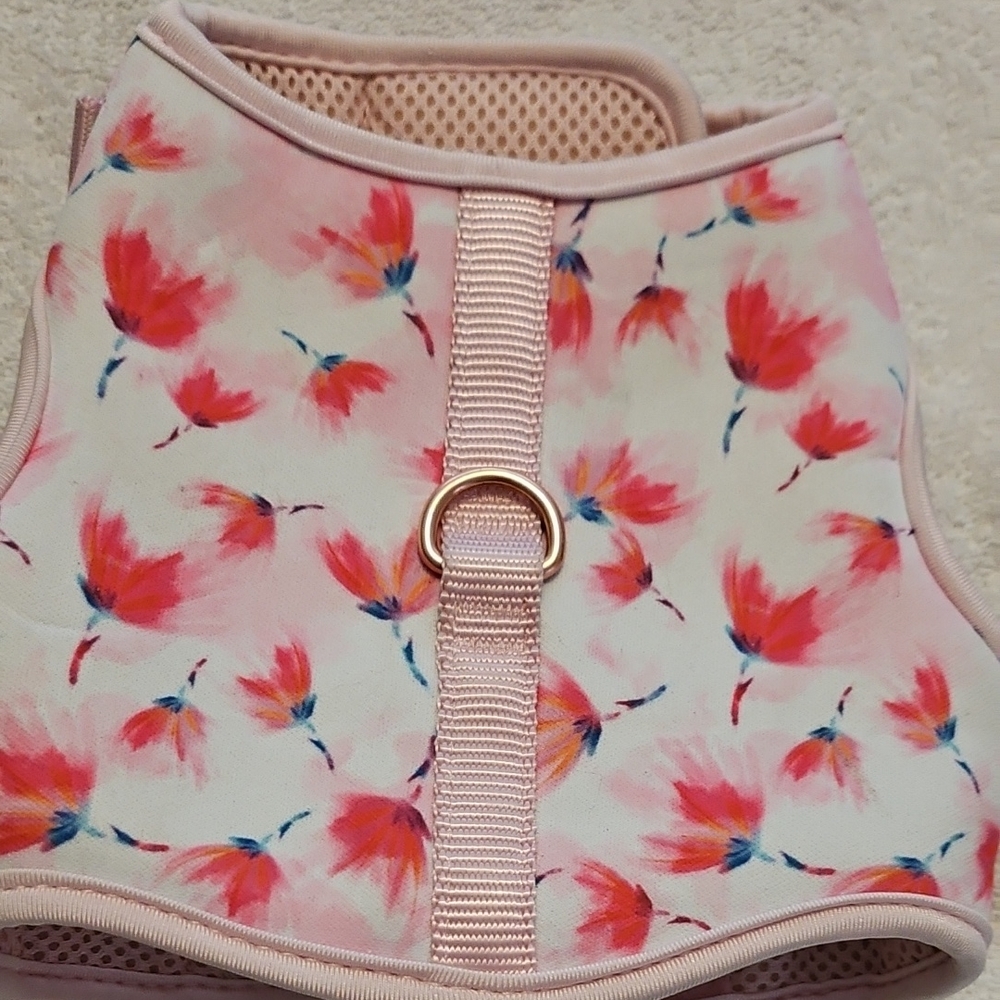 Floral Pink Pet Harness